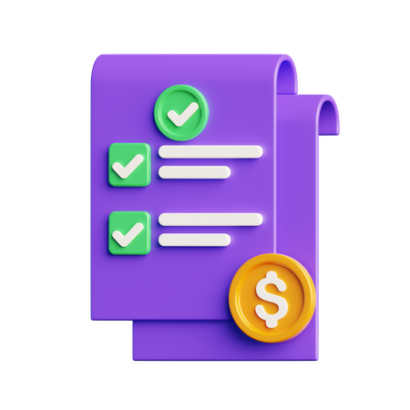 Payment Report  3D Icon