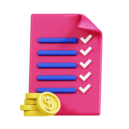 Payment Report 3D Icon