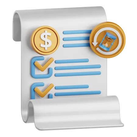 Payment Report 3D Icon