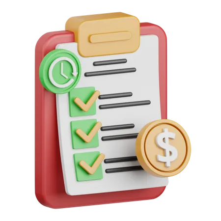 3 D Rendering Payment Report Isolated Useful For Payment Money And Transaction Design Element 3D Icon