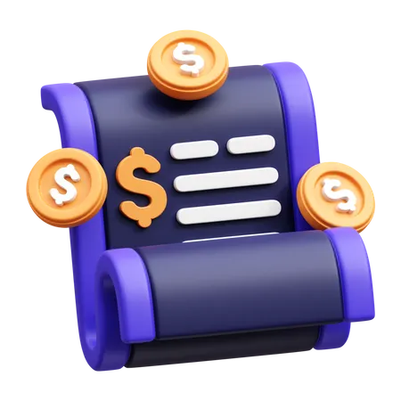 Payment Report 3 D Render Icon 3D Icon