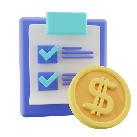 Payment Report Checklist  3D Icon