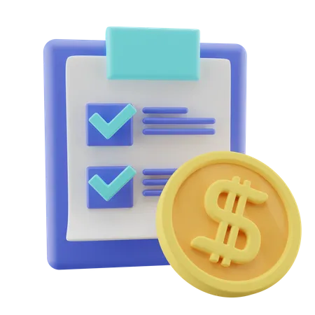 Payment Report Checklist  3D Icon