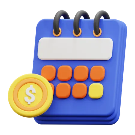 3 D Payment Schedule Icon 3D Icon
