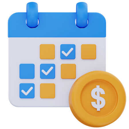 Payment Schedule  3D Icon