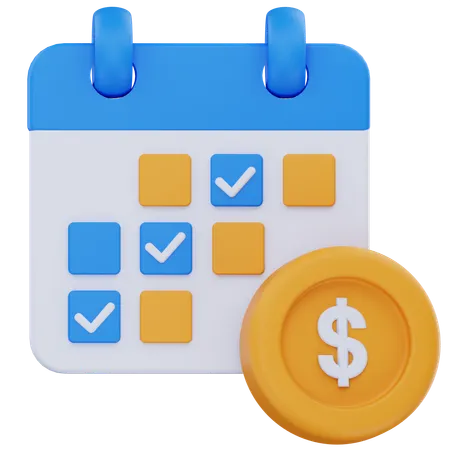 Payment Schedule  3D Icon