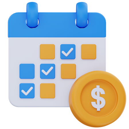 Payment Schedule  3D Icon