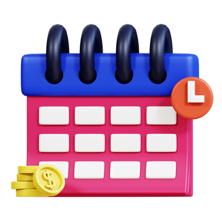 Payment Schedule 3D Icon
