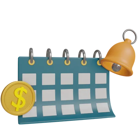 Calendar Payment Schedule 3 D Objects With High Resolution 3D Icon