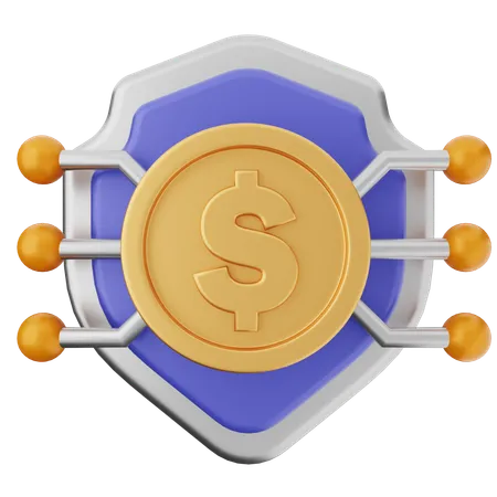 Payment Shield Protection  3D Icon