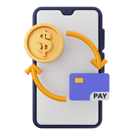 Payment Smartphone  3D Icon