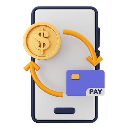 Payment Smartphone  3D Icon