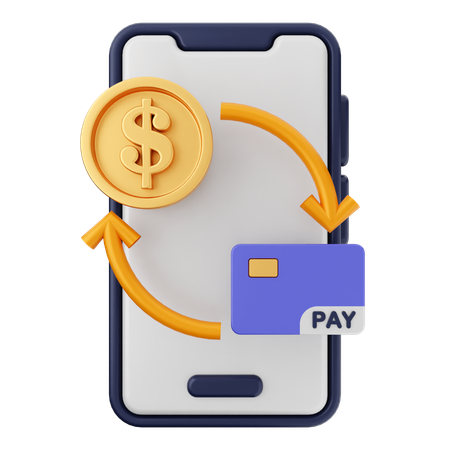 Payment Smartphone  3D Icon