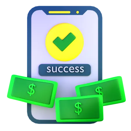支払い成功  3D Icon