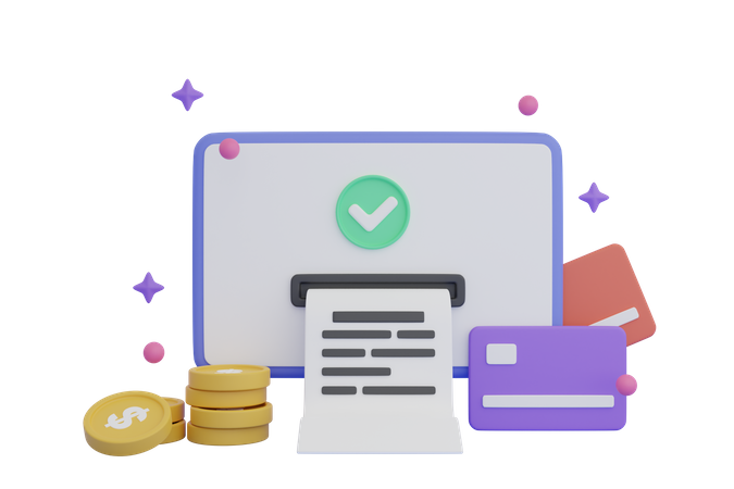 Payment success  3D Illustration