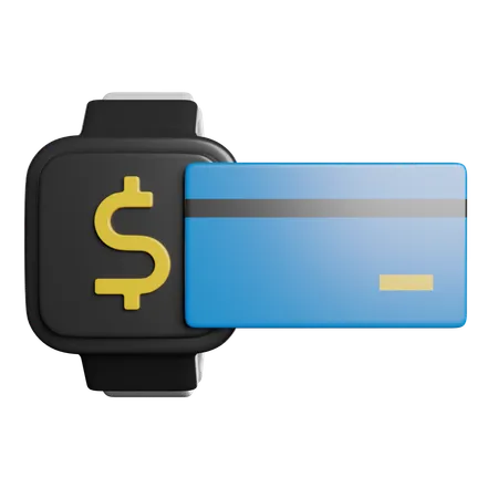 Payment through Smartwatch  3D Icon