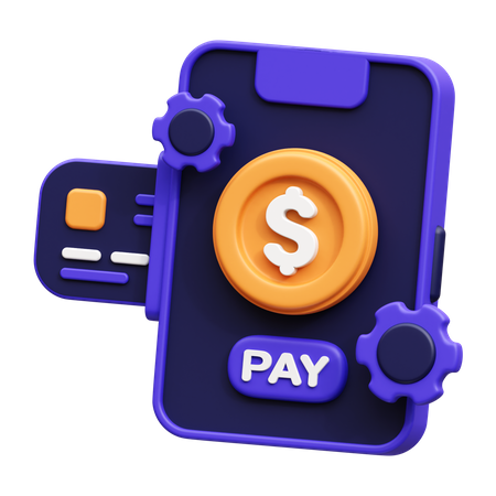 Payment Transaction Process 3D Icon