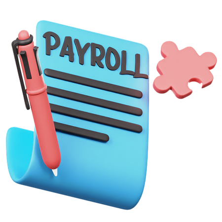 Payroll Document  3D Icon