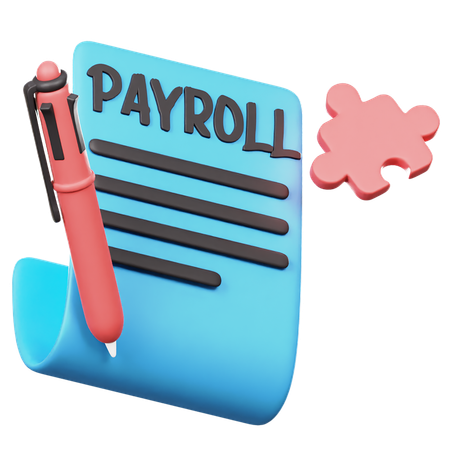 Payroll Document  3D Icon