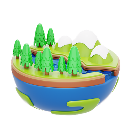 Paysage  3D Icon