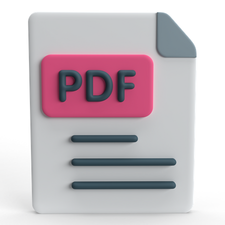 PDF  3D Icon