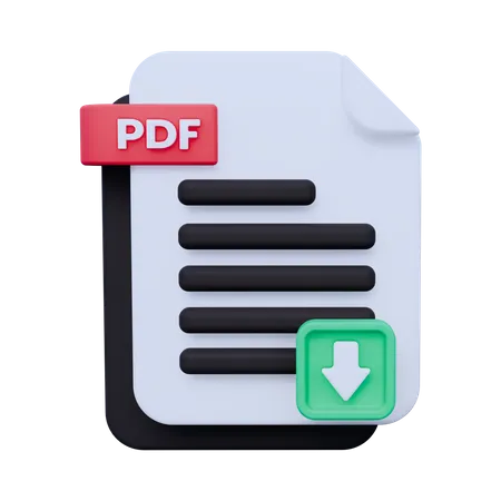 Descargar archivo pdf  3D Icon