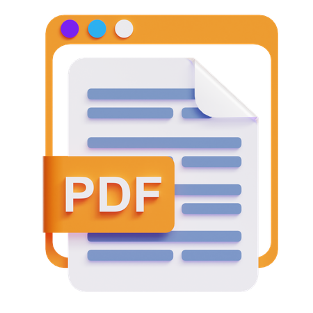 Pdf e-book  3D Icon