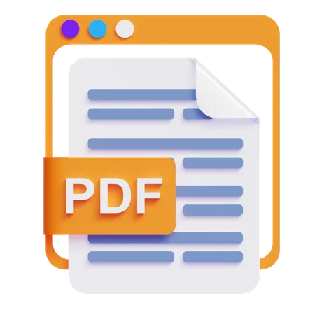 Pdf E Book  3D Icon