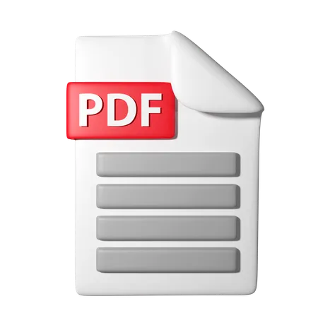 3 D Icon Illustration Of Pdf File Icon 3D Icon