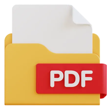 3 D Pdf File Extension Folder 3D Icon