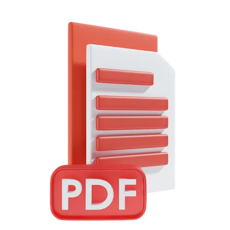 Pdf File Icon 3 D Illustration 3D Icon