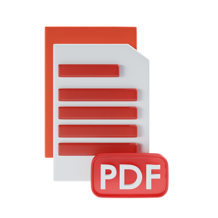 PDF file  3D Icon