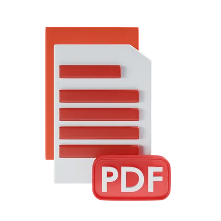 PDF file  3D Icon