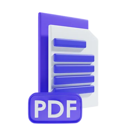 Pdf File Icon 3 D Illustration 3D Icon