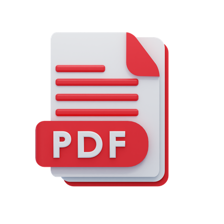 PDF 파일  3D Icon