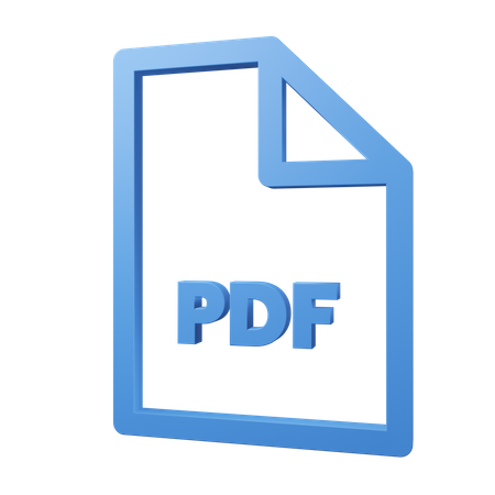 PDF 파일  3D Icon