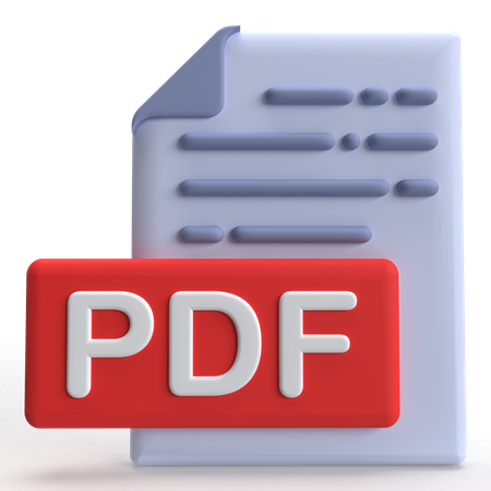 PDF File  3D Icon