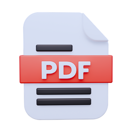 PDF File  3D Icon