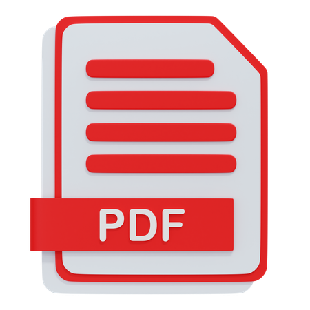 PDF File  3D Icon