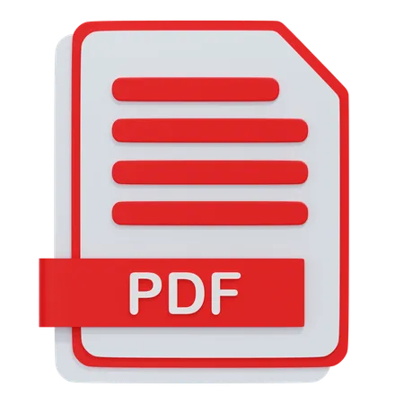 PDF File  3D Icon