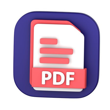 PDF File  3D Icon