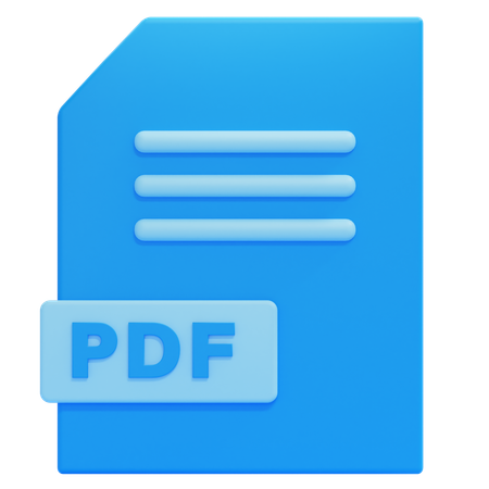 PDF File  3D Icon