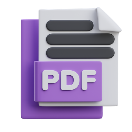 Pdf File  3D Icon