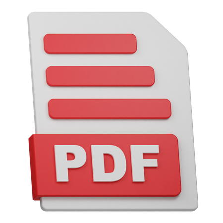 PDF File  3D Icon