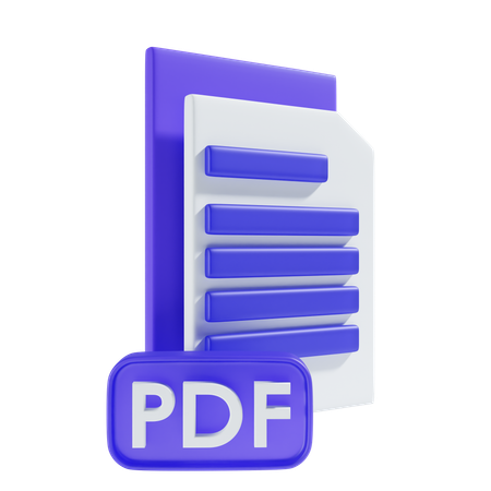 PDF File  3D Icon