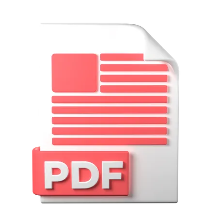 PDF File  3D Icon