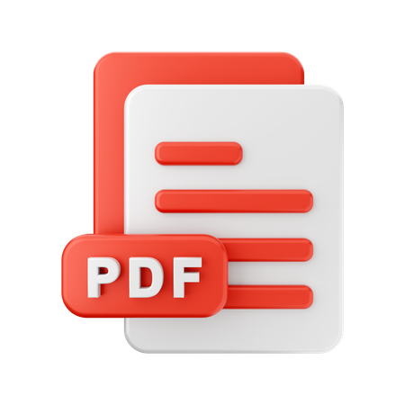 PDF file  3D Illustration