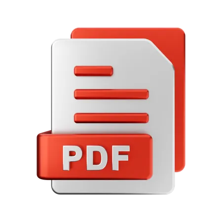 PDF File 3D Illustration