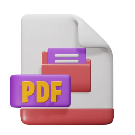 3 D Render Cute Icon Illustration Folder File Format Document 3D Icon
