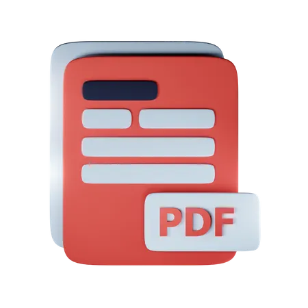 Pdf file extension  3D Icon